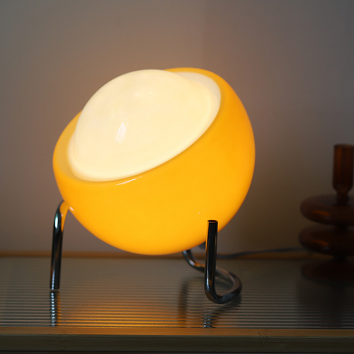 Bauhaus-Inspired Glass Table Lamp